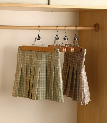 5/10PCS Pants Hanger,Wooden Skirts Clothes Hangers with 360° Swivel Hook for Closet Organizer,Non-slip Sturdy Jeans Trouser Rack