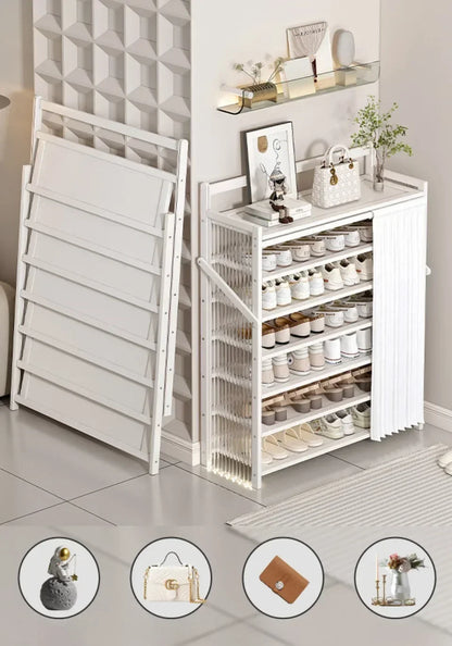 Folding Shoe Racks Multi-storey Simplicity Storage Shelves No Installation Required Strong Load-bearing Capacity Shoe Cabinet