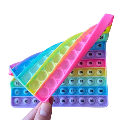 Interactive Math Learning Toy ，Silicone Number Counting Board 1-100, Sensory Fidget Game for Kids，Educational Classroom