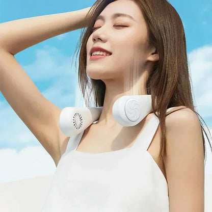 Portable Mini Neck Hanging Fan USB Rechargeable Wearable for Outdoor Sports Running Travel No Blades Summer Cool Hvac tools