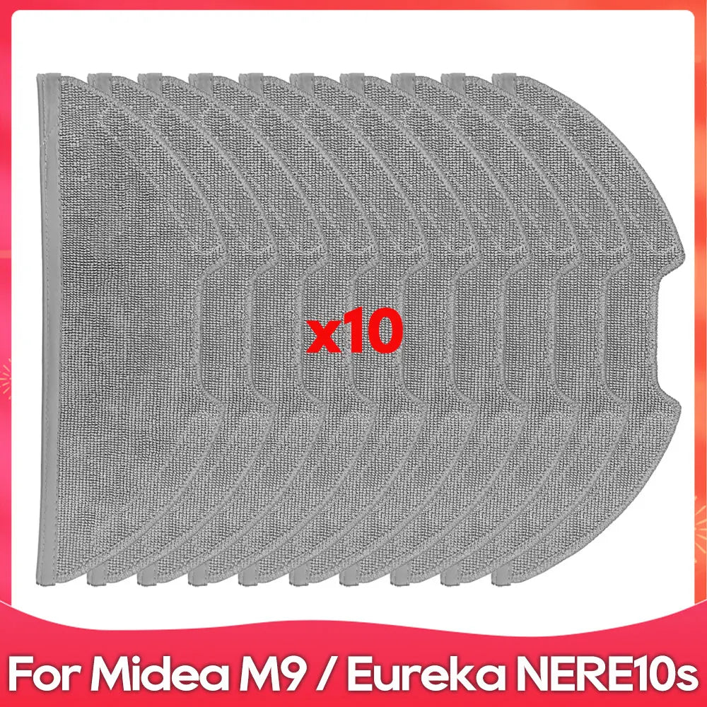 Compatible For ( Midea M9 / Eureka E20 Plus / NERE10s E10S / Obode A8 ) Spare Parts Accessories Main Side Brush Filter Mop Cloth