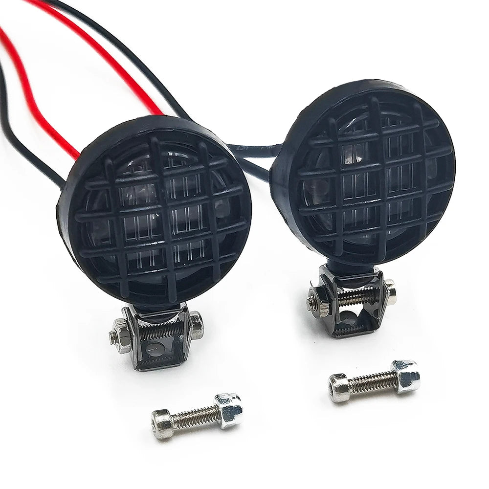 MIBIDAO 2/4LED RC Car Roof Light Round Lamp Spotlight For 1/10 Axial SCX10 II 90046 TRX4 Tamiya CC01 D90 D110