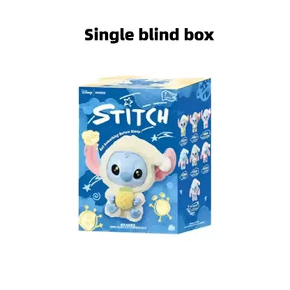 HEISSER Sale!! Stitch Blind Box Bag „Eat Some Thing Before Sleep“-Serie Vinyl-Anhänger, süße Puppe, Überraschungsbox, flauschige Puppe, Geschenk