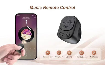 Tiktok Scrolling Ring Tiktok Remote Control, Bluetooth Page-Turning Ring Scroll Device for iPhone and Ipad, with Camera Shutter, Short Video and Music Remote Control Functions, Compatible with Ios and Android Phones