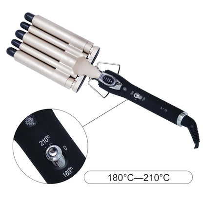 Five Tube Wave Curling Iron Hair Tool Salon And Home Use Ceramic Smart Temperature Control Fast Heating Hair Waver Styling Tools
