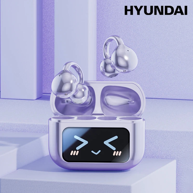 Choice HYUNDAI M100 Open Ear Gaming Earphones Sport Wireless Earbuds TWS Headset Hifi Sound Headphones With Mic For Android IOS
