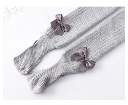 Winter Velvet Warm Tights For Girls Winter Cute Bowknot Cotton Children Pantyhose Newborn Toddler Baby Girls Tights 0 To 10 Yrs