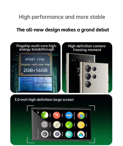 SERVO S26 Mini Android Smartphone 3G WCDMA Dual Camera 16GB ROM Play Store WhatsAPP WiFi Hotspot 2SIM Card Small Smart Cellphone