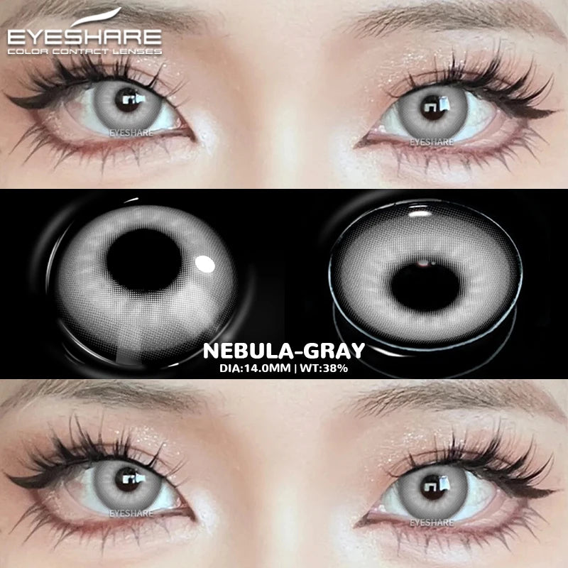EYESHARE Cosplay White Colored Contact Lenses 2pcs Crazy Red Contact Lenses Anime Black Eye Lenses Halloween Beauty Makeup Lens