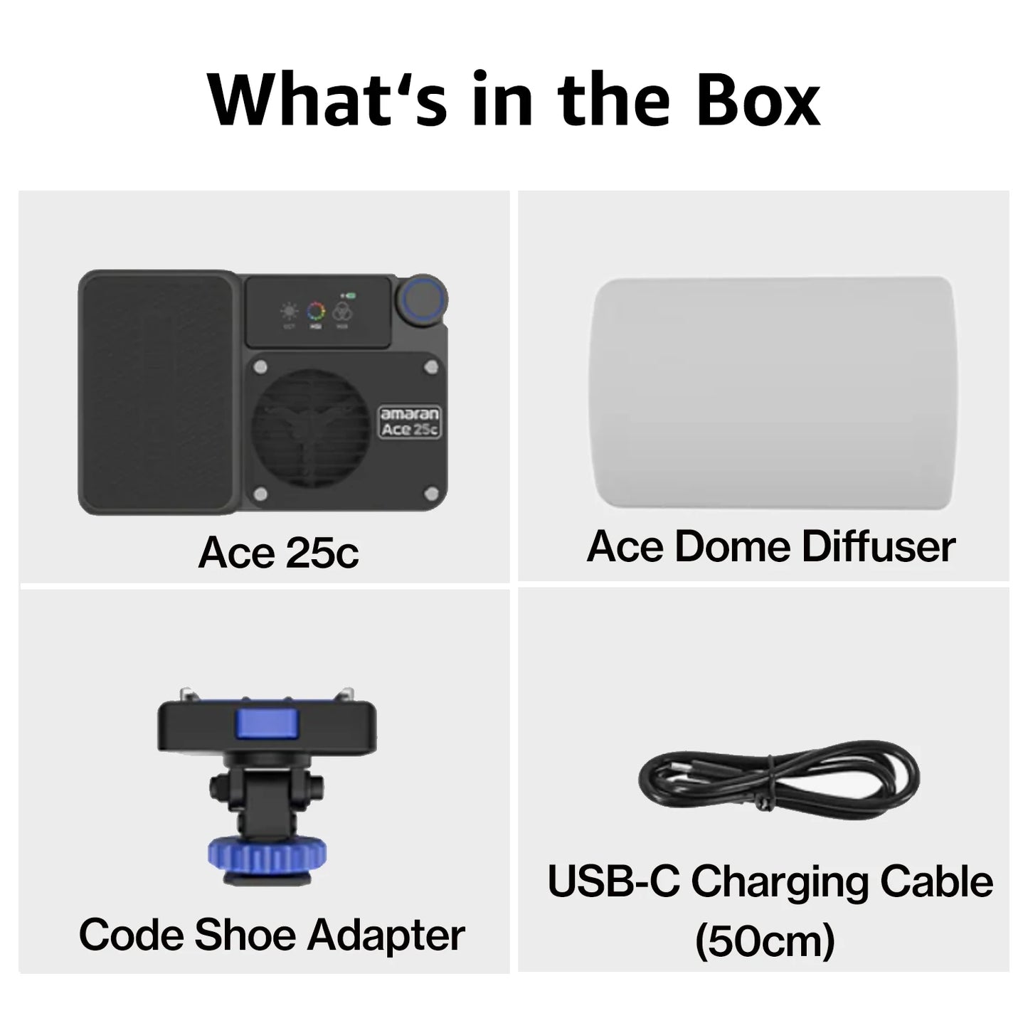 amaran Ace 25c Pocket RGBWW LED Light Full-Color Mini Video Light 2300K-10000K 4500mAh Battery with PD Fast Charging for TikTok