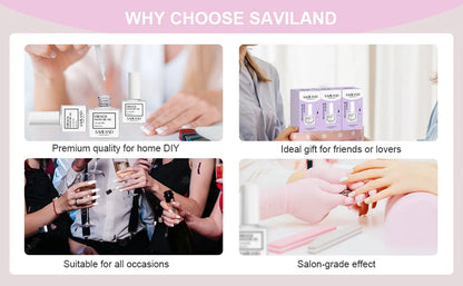 SAVILAND 10ml White Gel Nail Polish French Extension UV LED Gel French Tip Nail Art Nail Supplies For Manicure Nail Art Starter