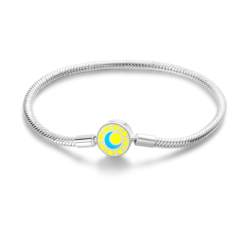 925 Sterling Silver Charm Bracelet - Leaf, Clover, Butterfly & Heart Design | 17-20cm Adjustable