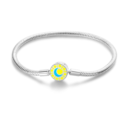 925 Sterling Silver Charm Bracelet - Leaf, Clover, Butterfly & Heart Design | 17-20cm Adjustable