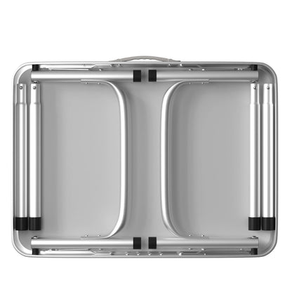 Folding Camping Table Outdoor Indoor Garden Balcony Market Kitchen Work Table Adjustable White Portable Picnic Table 60x45 cm