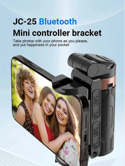 FANGTUOSI Mini Selfie Stick Portable Phone Holder Shooting Aid Versatile Integrated Design Bluetooth Remote For Live Broadcas