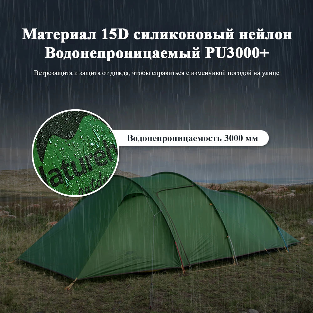 Naturehike Opalus 2 3 4 Tent 2 3 4 Person Hiking Tent 4 Season Tent Ultralight Family Travel Tent 20D Waterproof Camping Tent