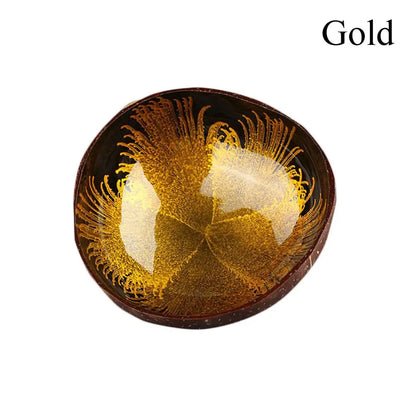 Natural Coconut Shell Bowl Dishes Handmade Kitchen Key Candy Nut Storage Bowl Paint Mosaic Craft Home Decor