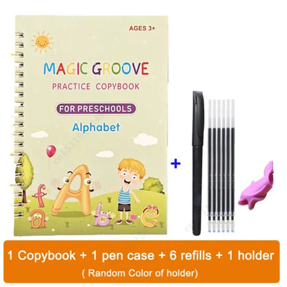 English Groove Magic Practice Copybook Children's Book Learning Numbers Letters Alphabet Calligraphy Writing Exercise Books Gift
