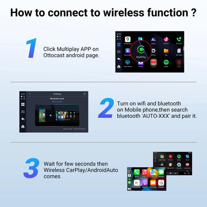 OTTOCAST New P3 Lite OttoAiBox Wireless CarPlay Android AI Box for Youtube for TikTok Car Accessories for OEM CarPlay Car Gift