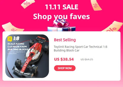 Car Building Set Building Blocks Car Cool Collection Model Toy Collection Decoration Ideal Birthday Gift for Adult Car Lovers