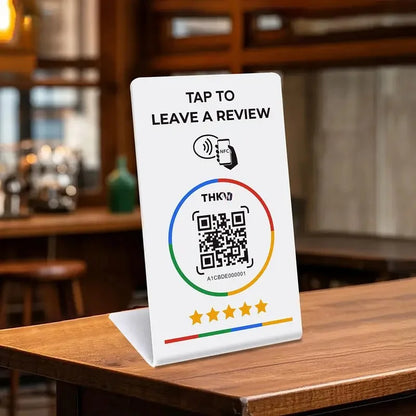 NFC 215 Programmable for Google Review Card NFC Station Table 13.56Mhz QR code can be independently set to link Standing Card
