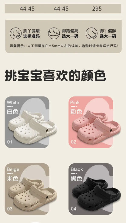 Cartoon Charms Cross Clogs Eva Soft Summer House Slippers Women's Sandals Slipper Man Shoes Kids Indoor Slipper