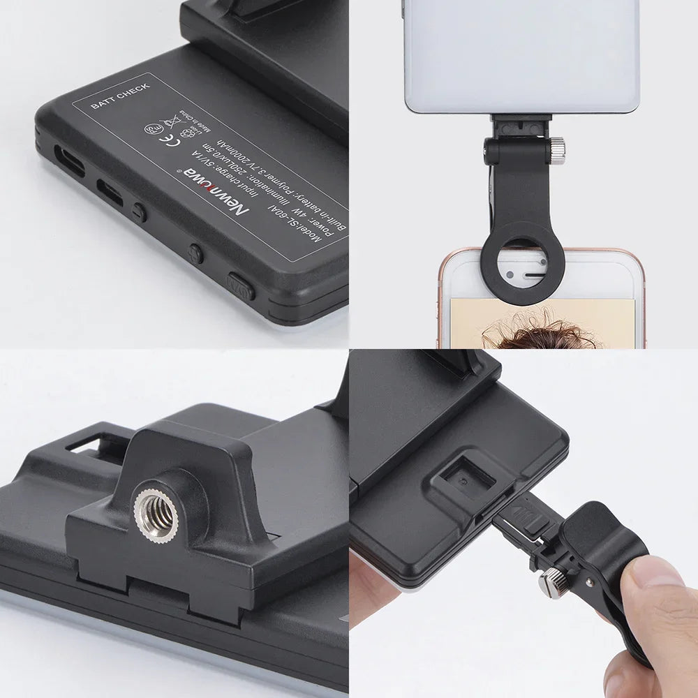 Mobile Phone Fill Light LED Lamp Photography Kit USB PD Dual Port Charging Fill Lamp For Live Broadcast Selfie Video Conference