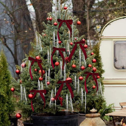 18*13CMChristmas Ribbon Bows Set Christmas Tree Decorations Gift Wrapping Bows