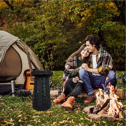 Portable Outdoor Folding Stool, Adjustable Telescoping Seat For Camping Stools