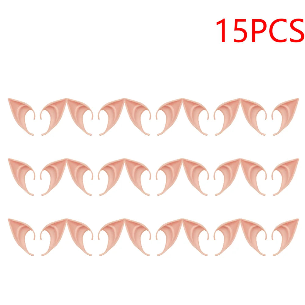 1-20pair Mysterious Angel Elf Ears Artificial Latex Ears for Halloween Decor Fairy Cosplay Costume Masquerade Accessories
