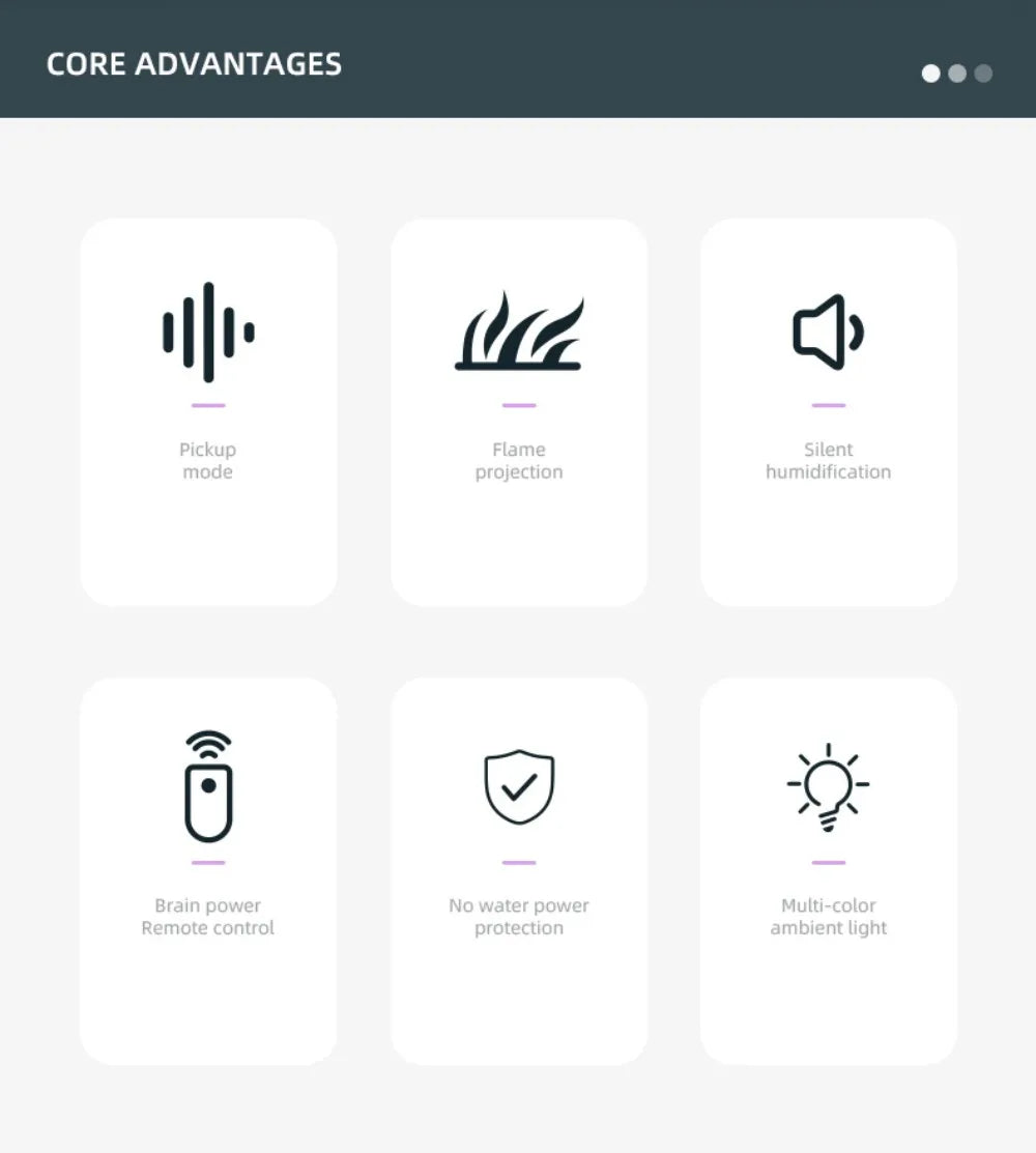 Luftbefeuchter mit Flammen-Aromatherapie-Diffusor, der ätherische Öle in 7 Farben aufnehmen kann, mit Timer und USB-Anschluss für den Schreibtisch.