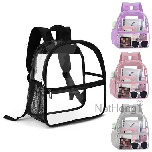 Large Clear Transparent Backpack Waterproof Travel School Bag Work Rucksack Gift
