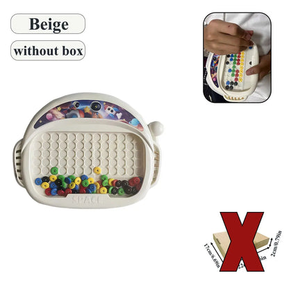 1 PCS Children's Magnetic Doodle Board with Pen & Beads Drawing Toy for 3-8 Years Kids Educational Boy Girl Montessori Gift