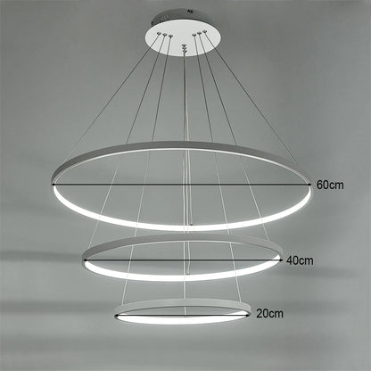 KOMORE Modern Tiered LED Ceiling Hanging Pendant Light Ceiling Lighting for Kitchen Dinning Table Hallway Entryway