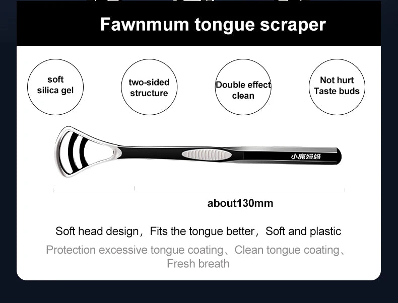 Fawnmum Silicone Tongue Scraper 1Pcs Macaron Color Tonger Brush Cleaning Tools Toothbrush Oral Care Fresh Breath Safe Clean