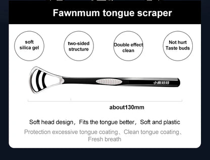 Fawnmum Silicone Tongue Scraper 1Pcs Macaron Color Tonger Brush Cleaning Tools Toothbrush Oral Care Fresh Breath Safe Clean