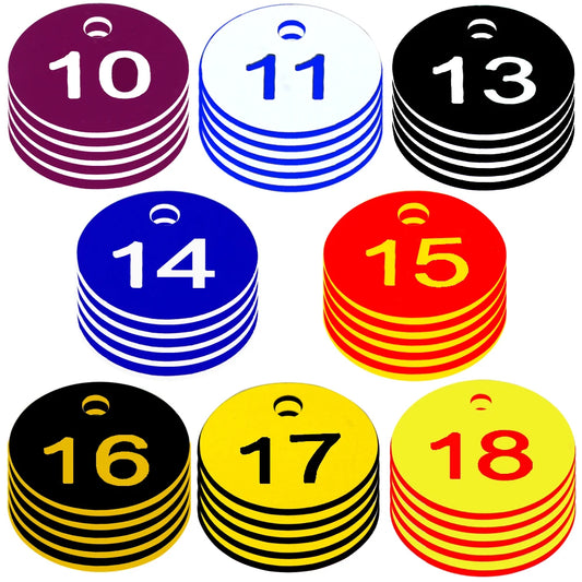 Dia 3.5CM Colorful Plastic Round Numbered Label for Husbandry Farm Beehive Box Sequential Numbers Tags Garden Animal Markers