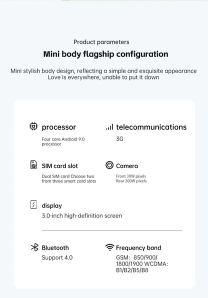 SERVO S26 Mini Android Smartphone 3G WCDMA Dual Camera 16GB ROM Play Store WhatsAPP WiFi Hotspot 2SIM Card Small Smart Cellphone