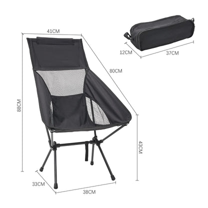 【Breeins】Foldable Camping Chairs Set Lightweight folding Chair Ultralight Backpacking Moon Chairs for Garden Picnic Beach