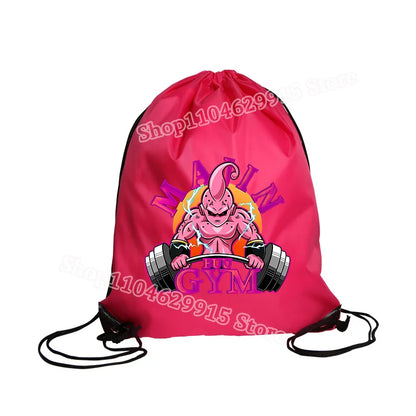 Dragon Ball Drawstring Bag Boys Goku Anime Figure String Pocket Swimming Pool Clothes Shoes Storage Waterproof Backpack Gifts