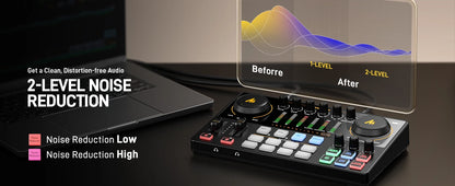MaonoCaster E2 Gen2 Audio Interface Mixer with Dual XLR Input for Dual Podcast Live Streaming Gaming Audio Interfaces Sound Card