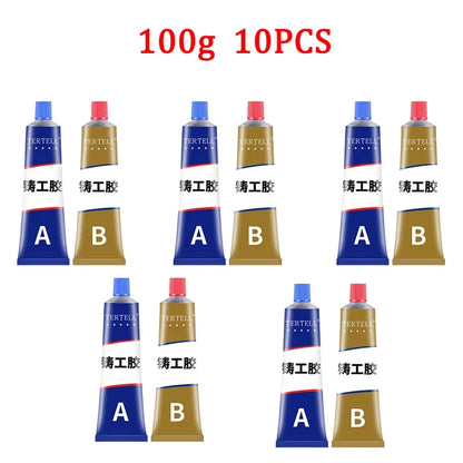 10/6/4/2Pcs Metal Repair Adhesive High Strength Bonding Sealant Weld Seam Metal Adhesive Heat Resistance Strong Casting AB Glue
