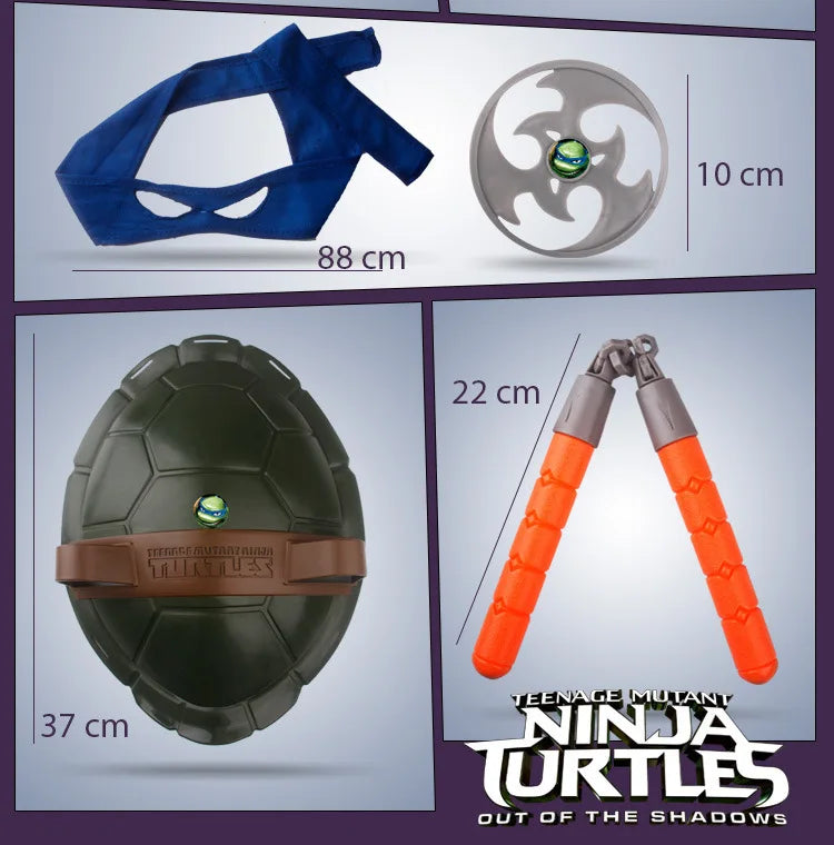 Teenage Ninja Turtles Eye Mask Nunchaku Darts Knife And Knife Can Anime Cosplay Wear Children's Performance Weapons Props Gifts