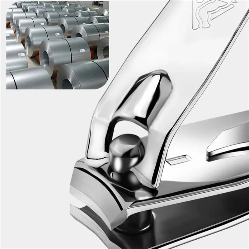 Ouriner Nail Clippers Stainless Steel Sharpest Nail Cutter Duty Curved Edge for Adult Men Women Swing Out Nail Cleaner/File