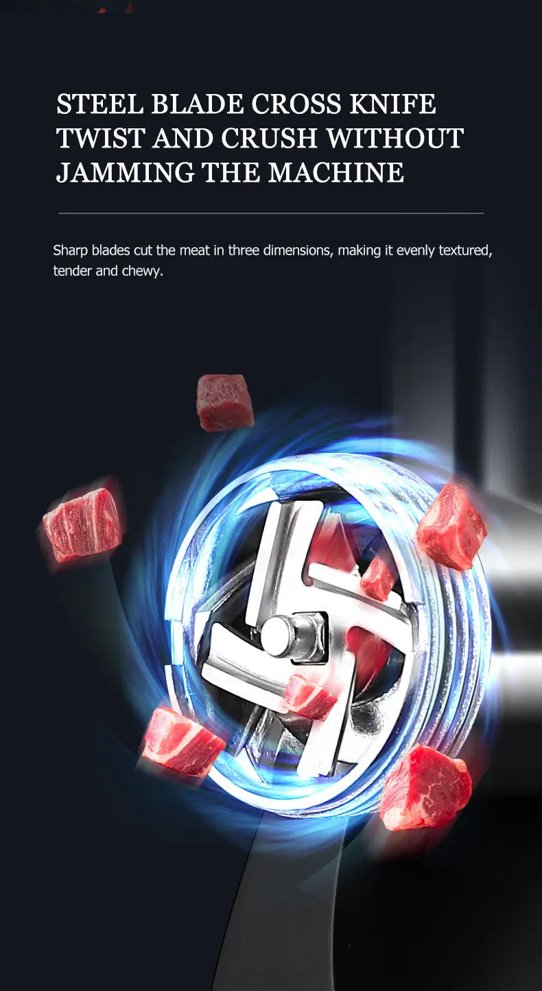 SUNATUR Premium Elektrischer Zerkleinerer &amp; Fleischwolf - Küchengeräte Zerkleinerer, Prozessor, Zerkleinerer für alle Ihre Kochbedürfnisse