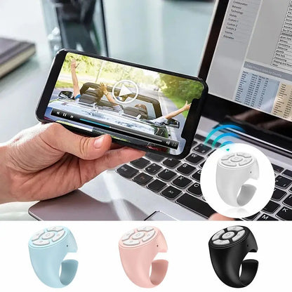 Blutooth Remote Control Scrolling Finger Tiktoks Remote Mobile Phone Video Remote Control Selfie Stick Camera Controller