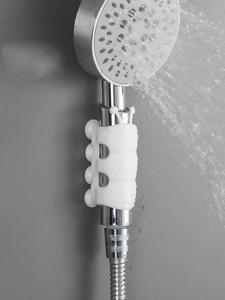 Saugnapfhalterung, Silikon-Duschkopfhalter, wiederverwendbar, abnehmbar, Wandregal mit fester Basis für Badezimmeraccessoires