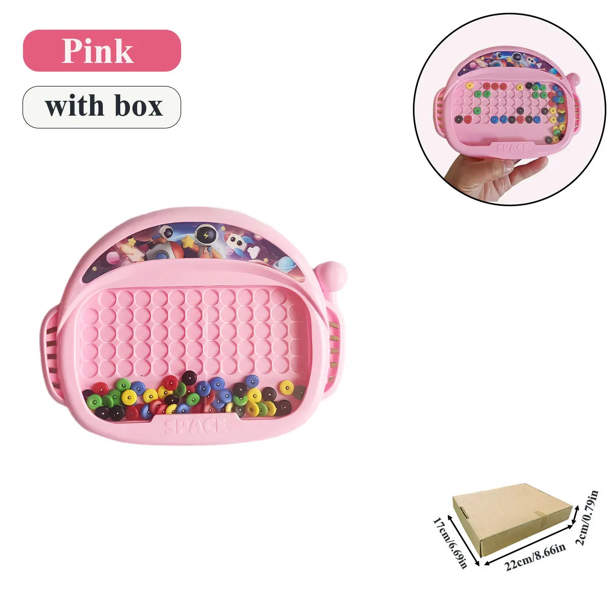 1 PCS Children's Magnetic Doodle Board with Pen & Beads Drawing Toy for 3-8 Years Kids Educational Boy Girl Montessori Gift