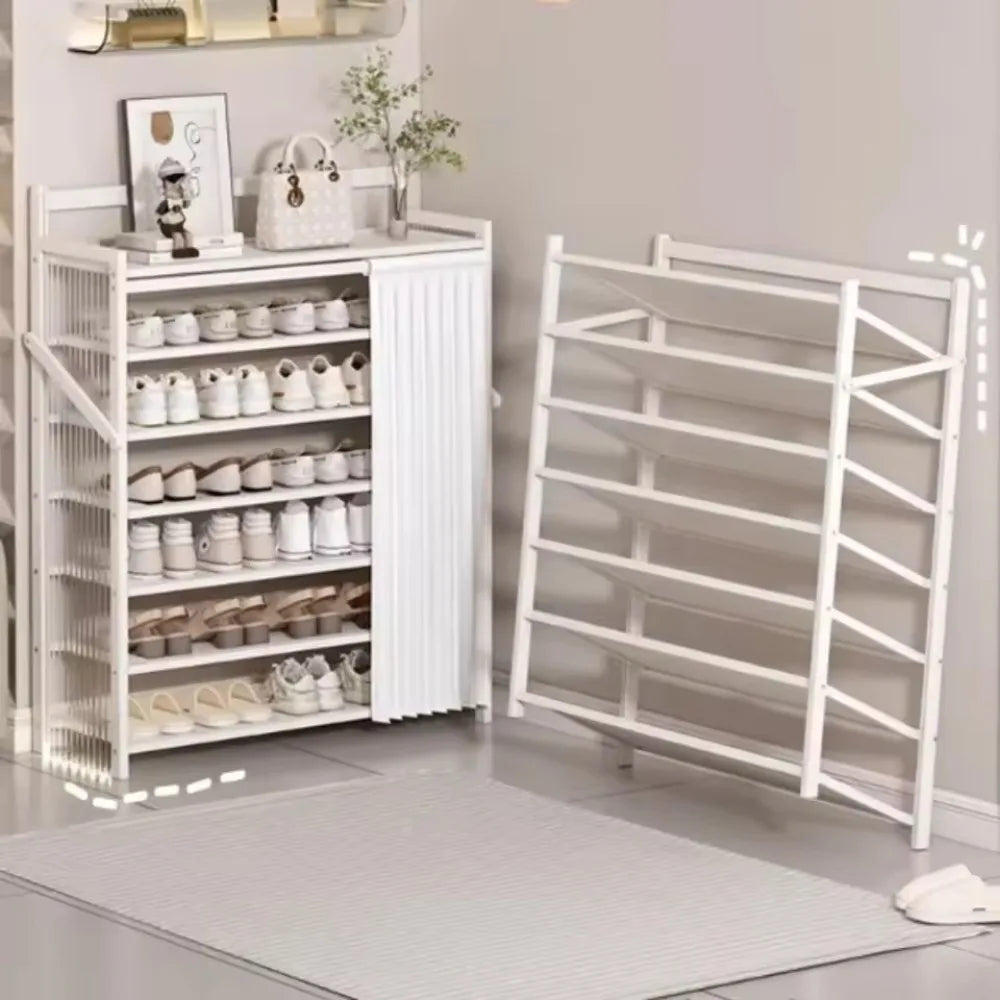 Folding Shoe Racks Multi-storey Simplicity Storage Shelves No Installation Required Strong Load-bearing Capacity Shoe Cabinet