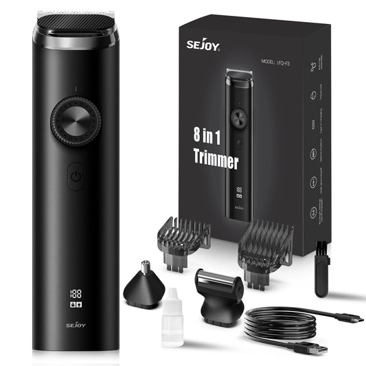 SEJOY Electric Hair Trimmer Kits Cordless Professional Hair Clipper Reachageable Waterproof Nose Hair Trimmer